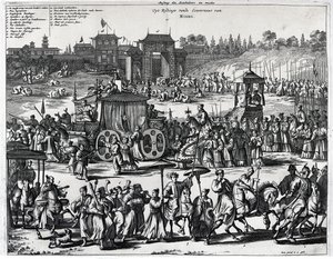 Procession from the gates of Macau, an illustration from 
